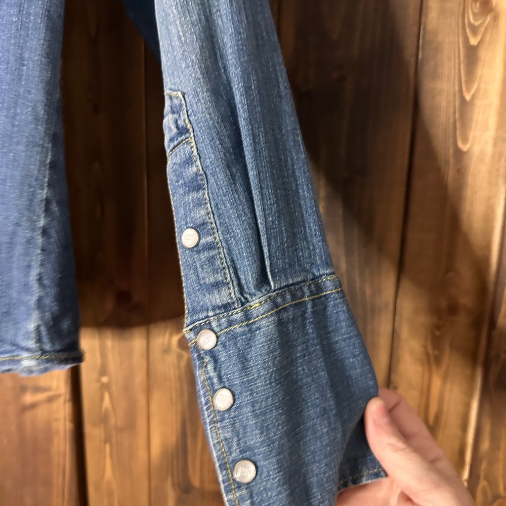 Embroidered Denim Jean Jacket - Picture 5 of 5